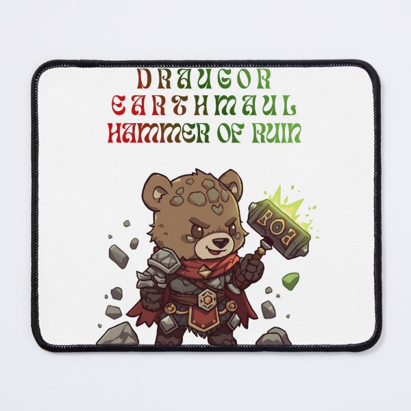 Item preview, Draugor Earthmaul – Chibi Earth Bear Villain | Hammer of Ruin designed and sold by Monzora.