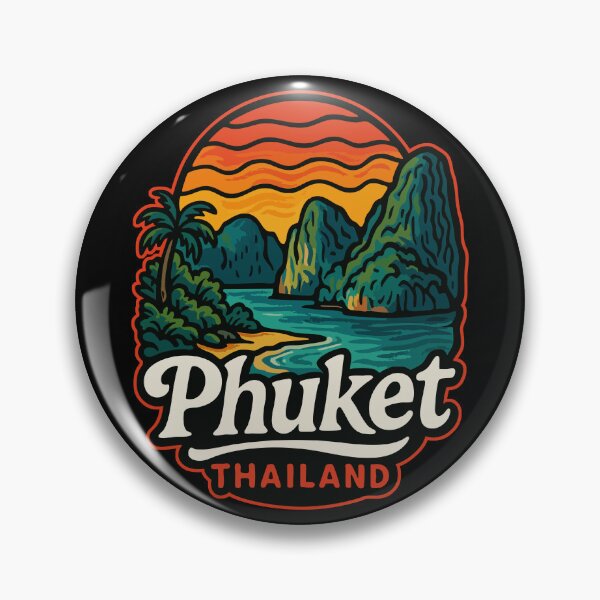 Item preview, Phuket Island Thailand Retro Trippy Travel designed and sold by TomFrontierArt.