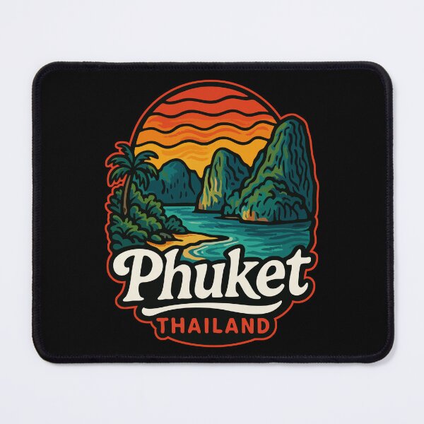 Item preview, Phuket Island Thailand Retro Trippy Travel designed and sold by TomFrontierArt.