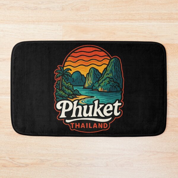 Item preview, Phuket Island Thailand Retro Trippy Travel designed and sold by TomFrontierArt.