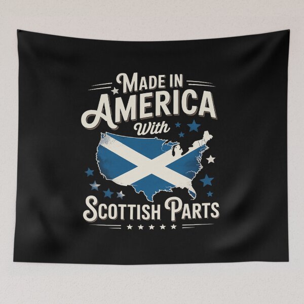 Item preview, Made In America With Scottish Parts Scotland Pride Heritage Tank Top designed and sold by IhanVaanMaArt.