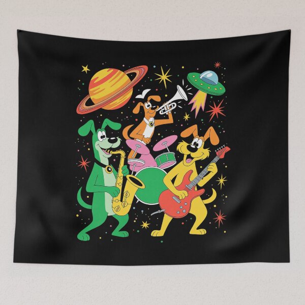 Item preview, Mid Century Modern Jazz Dogs  designed and sold by HollyBellArtSte.