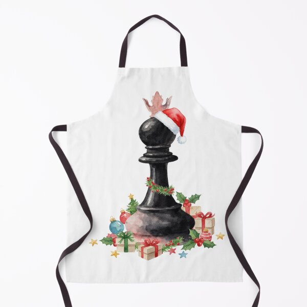 Item preview, Christmas Chess Queen Watercolor King Piece with Santa Hat and Gifts designed and sold by Anastasiia Yurevych.