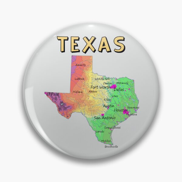 Item preview, Vibrant Texas Topography Map - Major Cities & Landscape T-Shirt designed and sold by mashmosh.