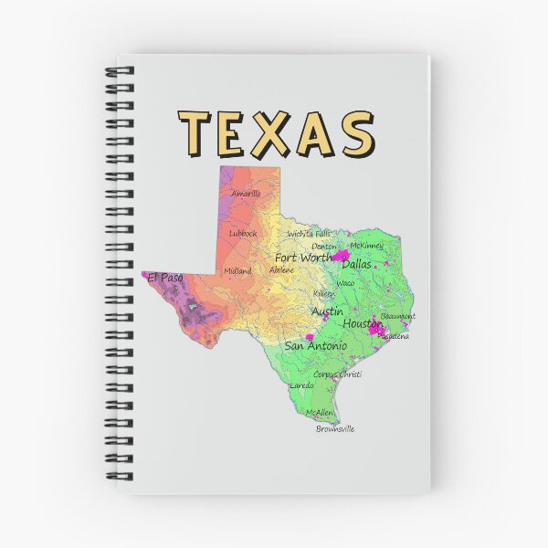 Item preview, Vibrant Texas Topography Map - Major Cities & Landscape T-Shirt designed and sold by mashmosh.