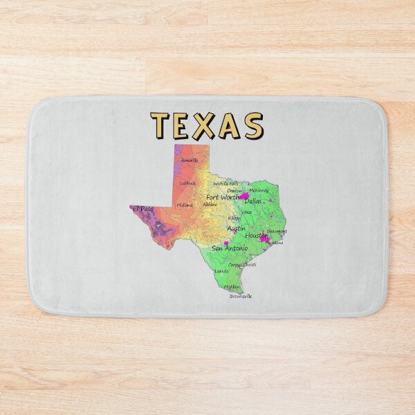 Item preview, Vibrant Texas Topography Map - Major Cities & Landscape T-Shirt designed and sold by mashmosh.