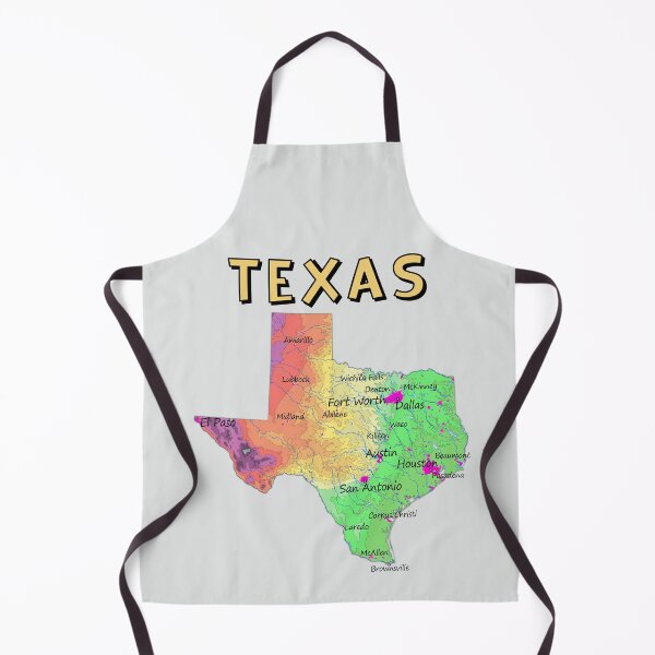 Item preview, Vibrant Texas Topography Map - Major Cities & Landscape T-Shirt designed and sold by mashmosh.