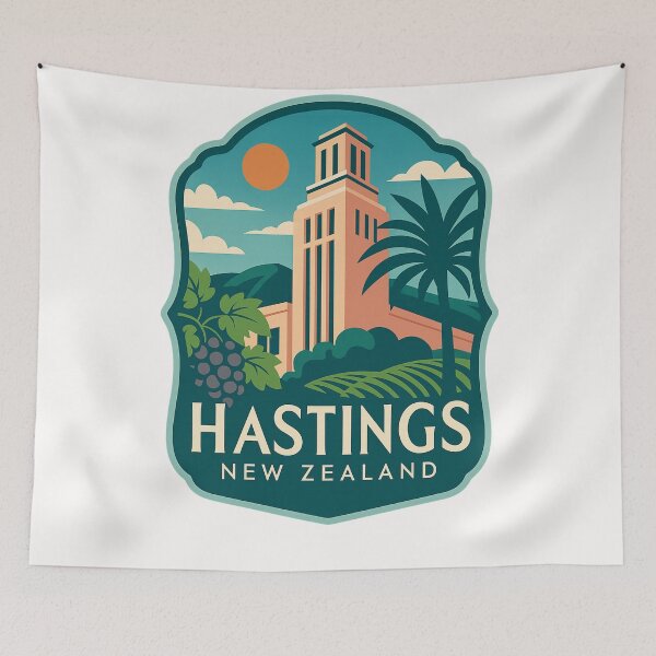 Item preview,  Art Deco Tower and Vines in Hastings, Hawke’s Bay designed and sold by Places On Earth.