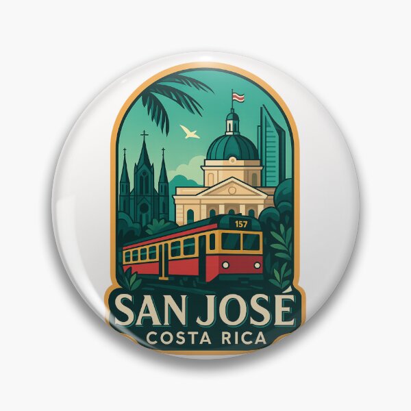 Item preview,  San José Cityscape with Train and Cathedral, Costa Rica designed and sold by Places On Earth.