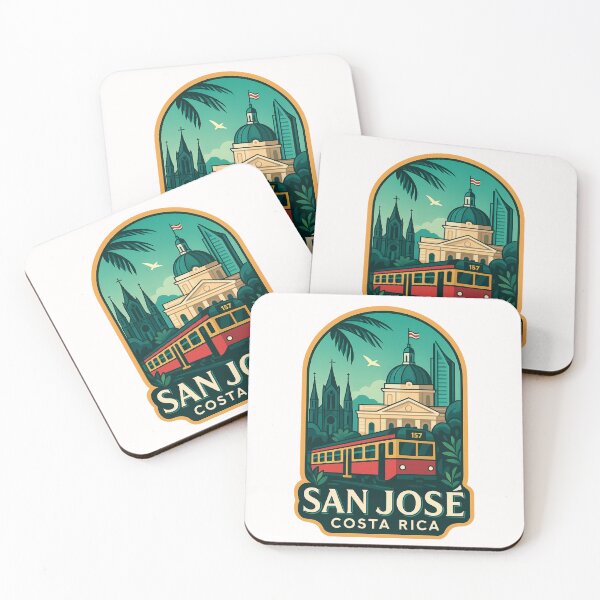 Item preview,  San José Cityscape with Train and Cathedral, Costa Rica designed and sold by Places On Earth.