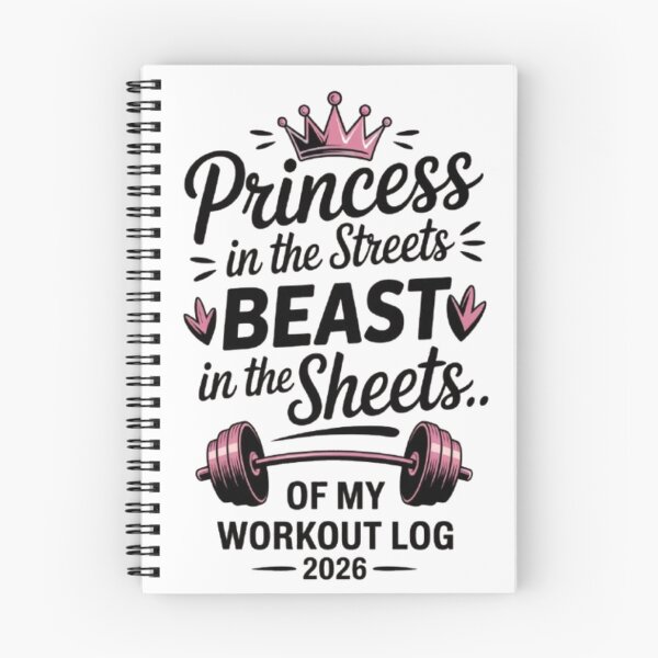 Item preview, Princess & Beast 2026 - Women Powerlifting Journal Gym Motivation designed and sold by Antik by Schulz.