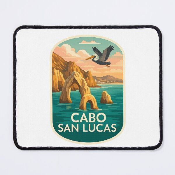 Item preview, Arch and Coastline of Cabo San Lucas with Pelican designed and sold by Places On Earth.