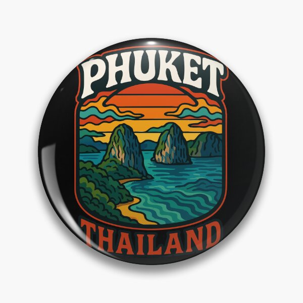 Item preview, Phuket Island Thailand Retro Trippy Art Travel designed and sold by TomFrontierArt.