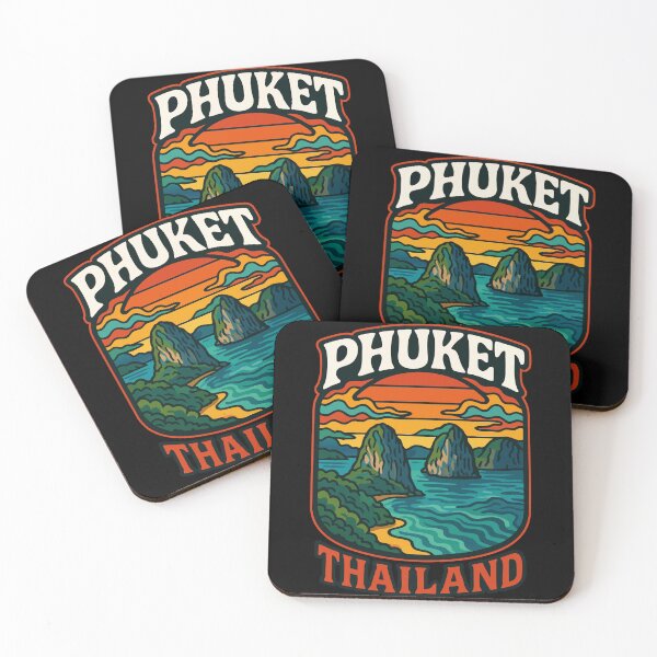 Item preview, Phuket Island Thailand Retro Trippy Art Travel designed and sold by TomFrontierArt.
