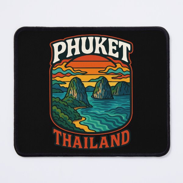 Item preview, Phuket Island Thailand Retro Trippy Art Travel designed and sold by TomFrontierArt.