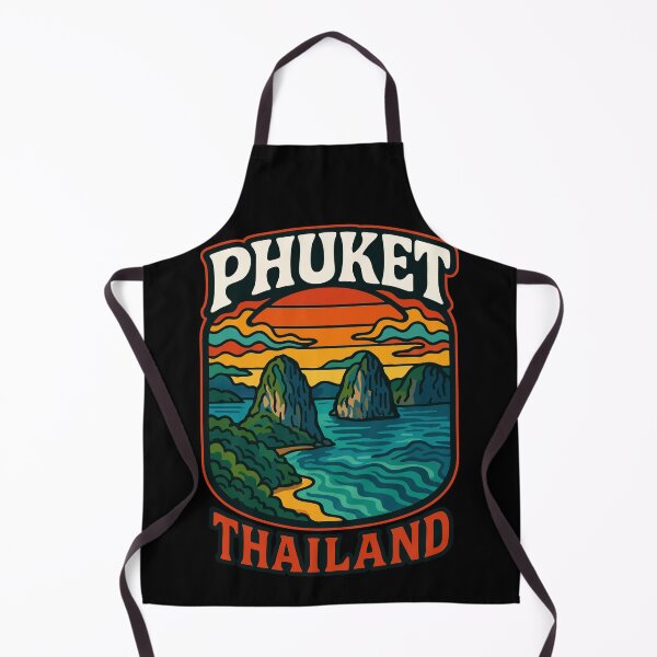 Item preview, Phuket Island Thailand Retro Trippy Art Travel designed and sold by TomFrontierArt.