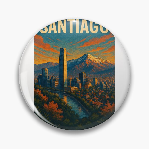Item preview,  Santiago Skyline with Andes Mountains at Dusk designed and sold by Places On Earth.