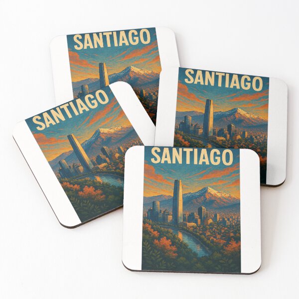 Item preview,  Santiago Skyline with Andes Mountains at Dusk designed and sold by Places On Earth.