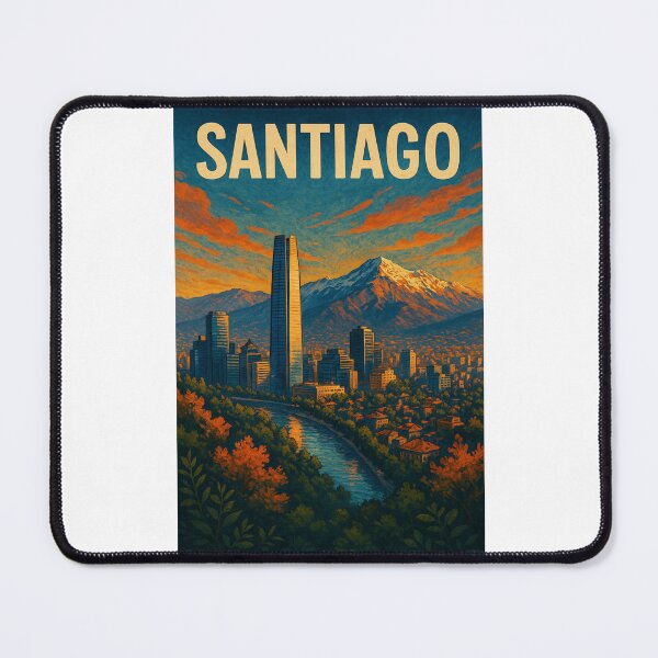Item preview,  Santiago Skyline with Andes Mountains at Dusk designed and sold by Places On Earth.