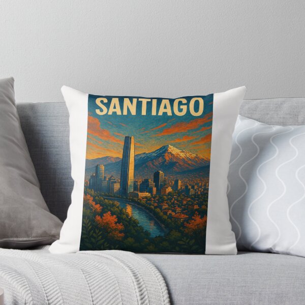 Item preview,  Santiago Skyline with Andes Mountains at Dusk designed and sold by Places On Earth.