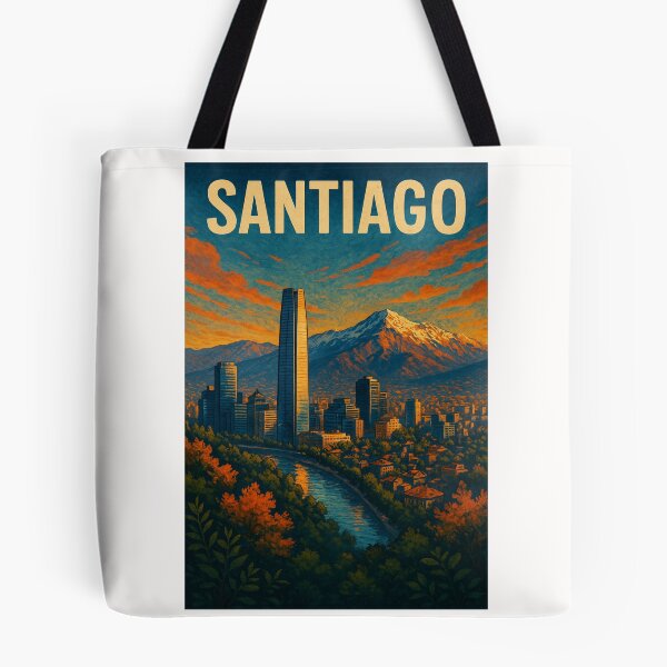 Item preview,  Santiago Skyline with Andes Mountains at Dusk designed and sold by Places On Earth.