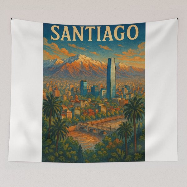 Item preview, Santiago Riverfront with Gran Torre and Andes View designed and sold by Places On Earth.