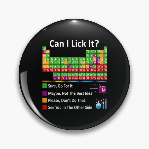 Item preview, Can I Lick It Periodic Table Chart Science Teacher Cool Meme designed and sold by Tiar-Kin.