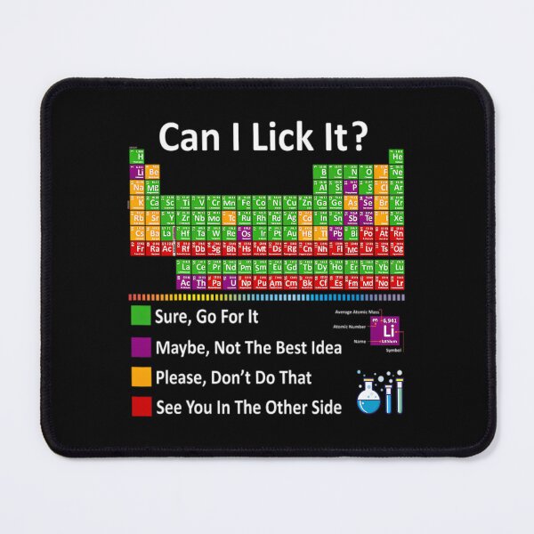 Item preview, Can I Lick It Periodic Table Chart Science Teacher Cool Meme designed and sold by Tiar-Kin.