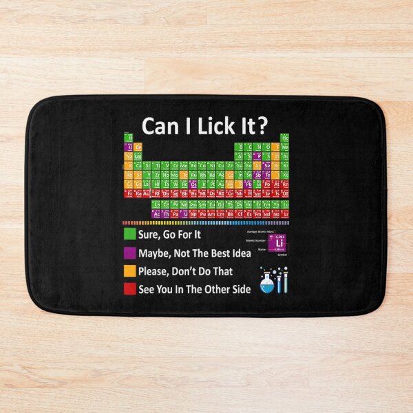 Item preview, Can I Lick It Periodic Table Chart Science Teacher Cool Meme designed and sold by Tiar-Kin.