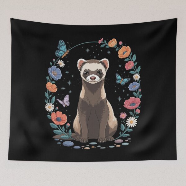 Item preview, Ferret Surrounded By Flowers Cute Pet Lover designed and sold by Gogetgiggles.