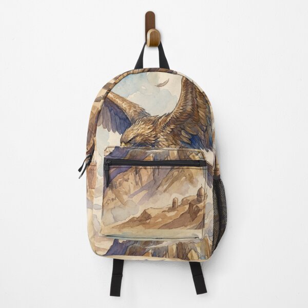 Item preview, Roc atop a Mountain creature of folklore watercolor artwork illustration designed and sold by Vintage Designs +.