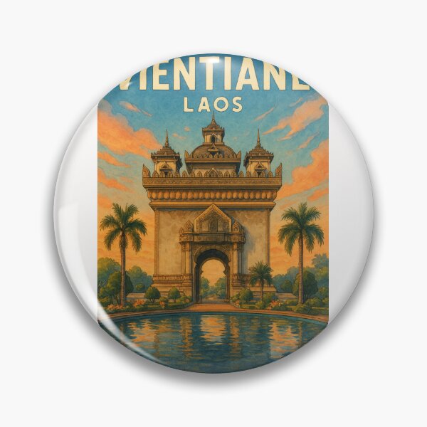 Item preview,  Patuxai Monument at Sunset, Vientiane, Laos designed and sold by Places On Earth.