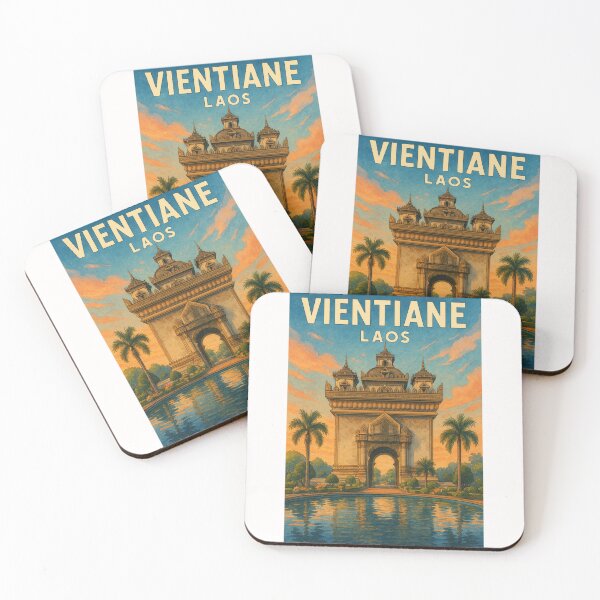 Item preview,  Patuxai Monument at Sunset, Vientiane, Laos designed and sold by Places On Earth.