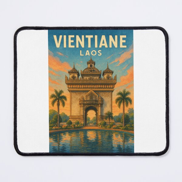 Item preview, Patuxai Monument at Sunset, Vientiane, Laos designed and sold by Places On Earth.
