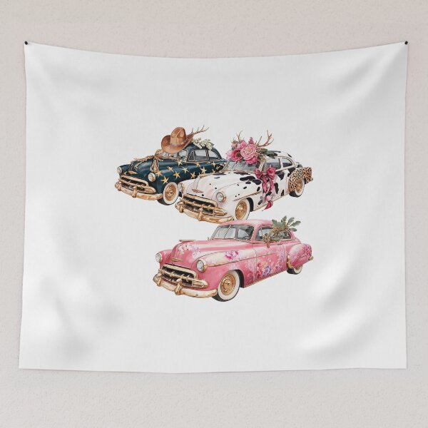 Item preview, Vintage Cars with a Twist - Floral & Festive Designs with Western Flair designed and sold by Anastasiia Yurevych.