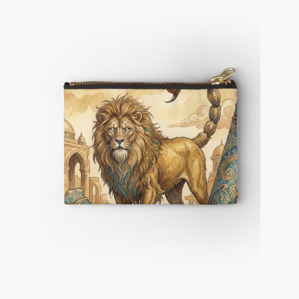 Item preview, Persian Manticore creature of folklore watercolor artwork illustration designed and sold by Vintage Designs +.