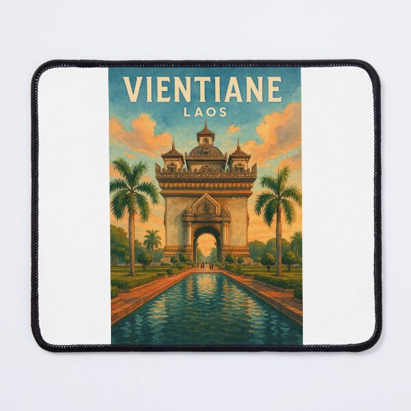 Item preview, Patuxai and Avenue Reflections, Vientiane, Laos designed and sold by Places On Earth.