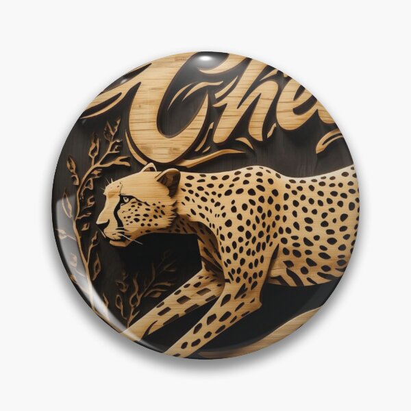 Item preview, Dynamic Cheetah Wood Carving Fastest Safari Animal Art designed and sold by SavannaStrikes.