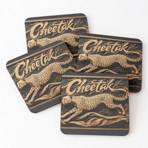 Item preview, Dynamic Cheetah Wood Carving Fastest Safari Animal Art designed and sold by SavannaStrikes.