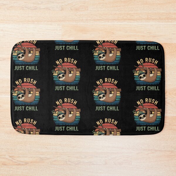 Item preview, No Rush Just Chill – Retro Sloth Vibes designed and sold by Dogandesighn.