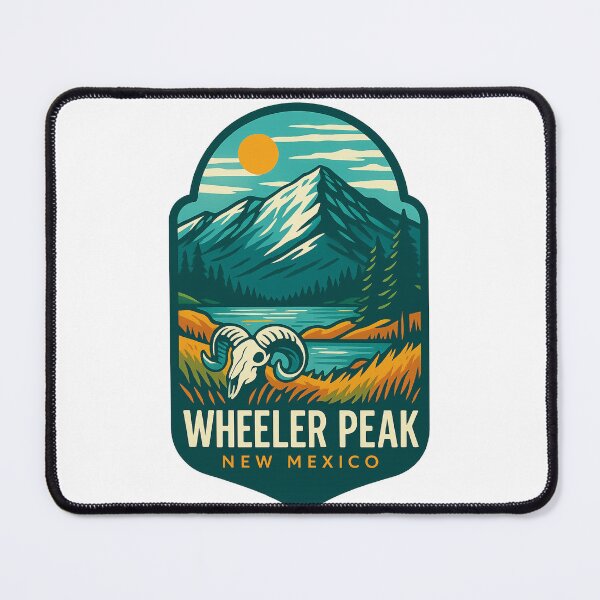 Item preview, Wheeler Peak with Ram Skull and Lake, New Mexico designed and sold by Places On Earth.