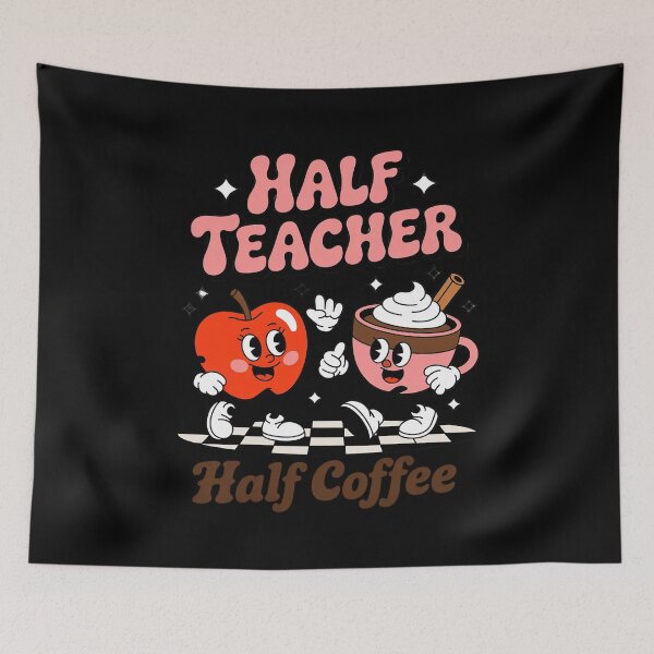Item preview, Groovy Half Coffee Half Teacher Teachers Day Back To School  designed and sold by CombatTask.