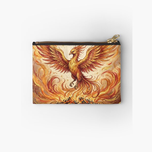 Item preview, Phoenix Rising creature of folklore watercolor artwork illustration designed and sold by Vintage Designs +.