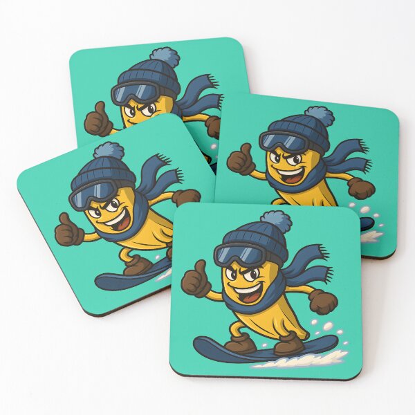Item preview, Snowboarding Banana – Funny Winter Cartoon Fruit Character designed and sold by WinkWild.