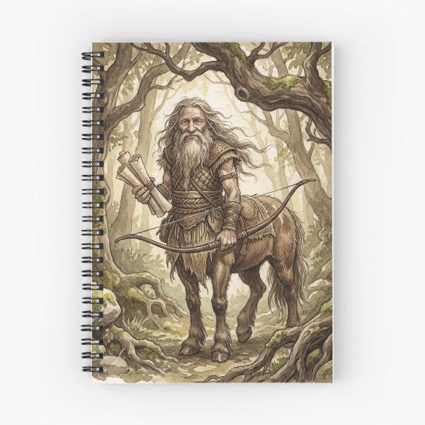 Item preview, Centaur the Forest Sage creature of folklore watercolor artwork illustration designed and sold by Vintage Designs +.