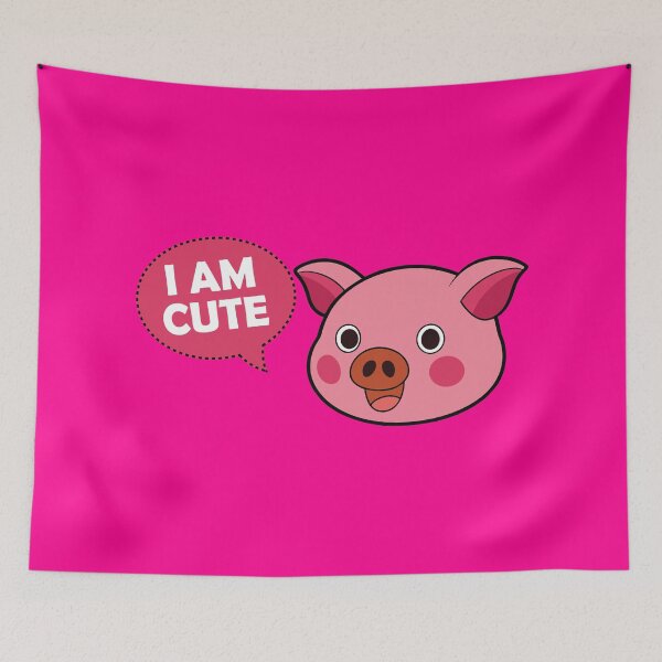 Item preview, I Am Cute - Pig Sticker designed and sold by Mr-Ma-Studio.