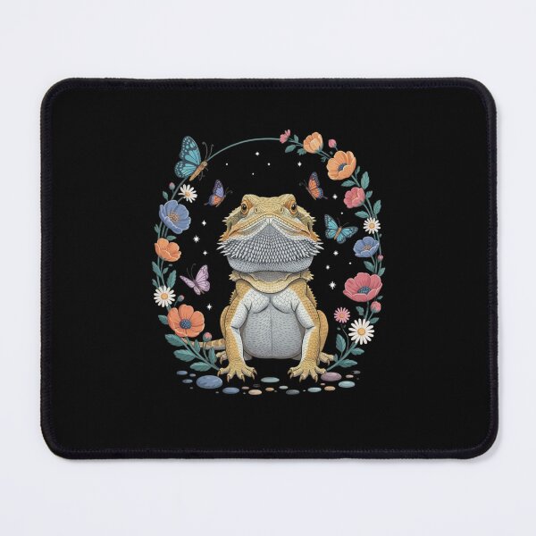 Item preview, Bearded Dragon Nature Lover Floral Design Butterflies designed and sold by Gogetgiggles.