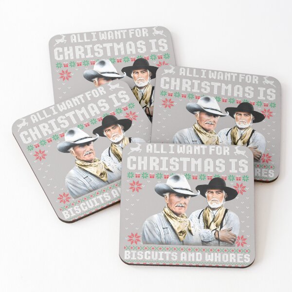 Item preview, Western Cowboys Biscuits and Whores Christmas Quote Retro designed and sold by mjohnson9.