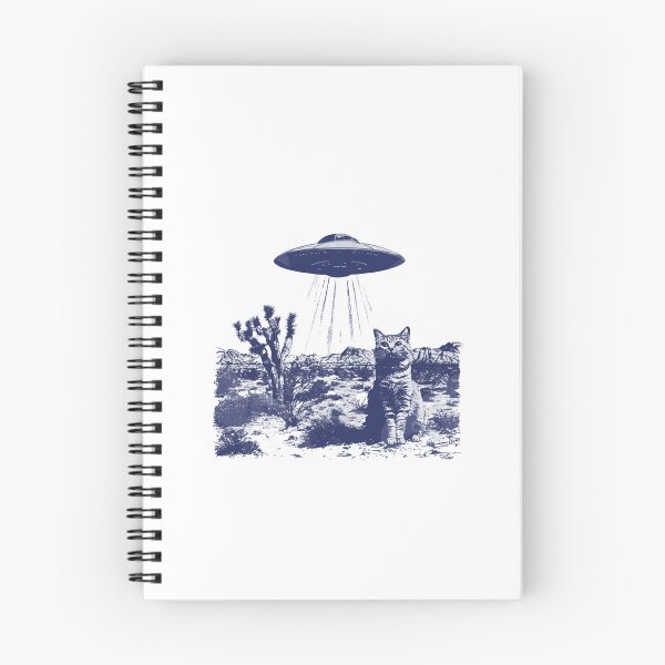 Item preview, UFO Abduction Cat — Monochromatic Desert Alien Visitor Illustration designed and sold by Colorful-Garden.