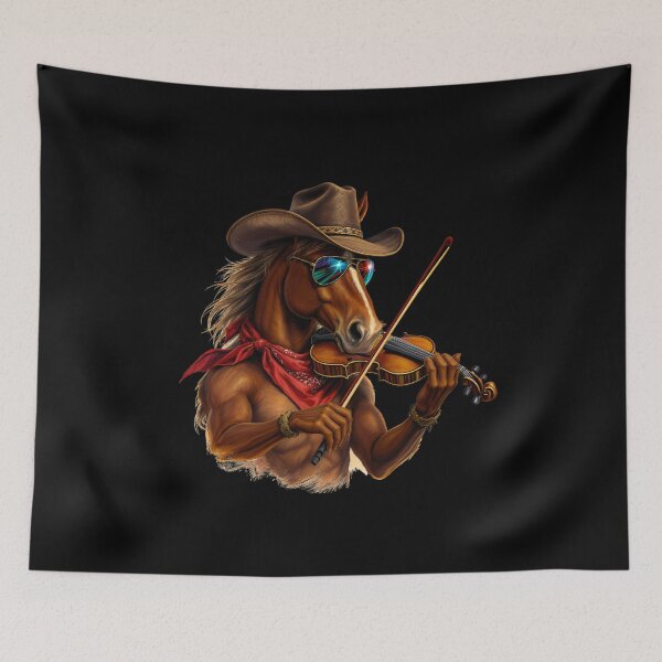 Item preview, Cowboy Horse Violinist | Wild West Melody designed and sold by ColorSplash123.